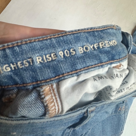 American Eagle Highest Rise 90s Boyfriend Carpenter Jeans - 6 Long - Picture 5 of 7
